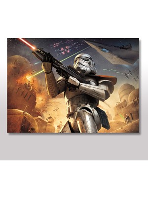 Cakasepetim Ahşap Tablo Star Wars Klon Savaşları 25x35 Cm