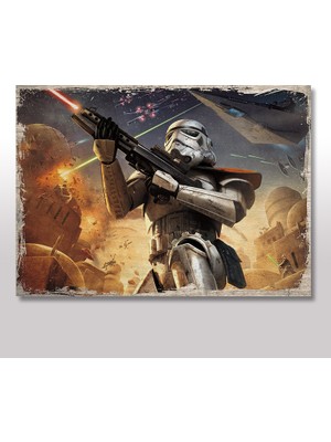 Cakasepetim Ahşap Tablo Star Wars Klon Savaşları 25x35 Cm