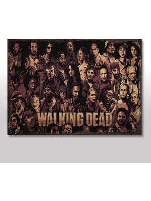 Cakasepetim Ahşap Tablo The Walking Dead Film Oyuncuları 25x35 Cm