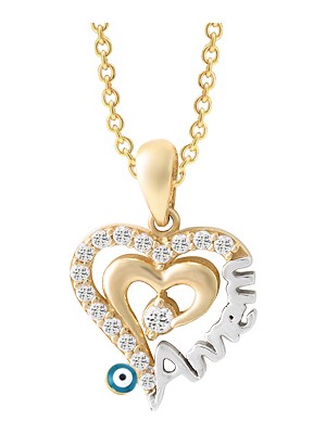 Altınsepeti Gözlü Canım Annem Yazılı Kolye As440Kl