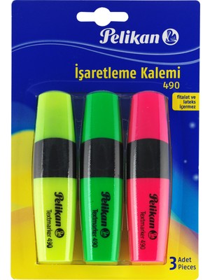 Pelikan  490  İşaretleme Kalemi 3 Lü Blıster
