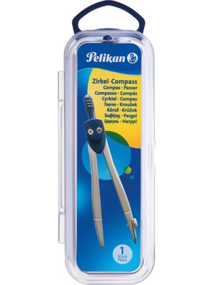 Pelikan Yedek Uçlu Pergel Metal Gövde ile Kolay Kullanım 1 Parça Mavi Renkli