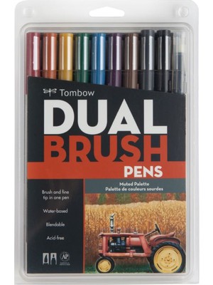 Tombow Brush Pen Dual Ab-T Set Muted 10Cmu