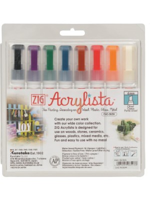 Zig Acrylista Markör Kesik Uç Pac-50/8Va 8Li Set