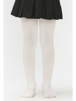 Penti Pretty Bambu Kız Çocuk Külotlu Çorap Beyaz