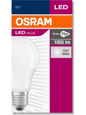 Osram Led Value 10W Beyaz Işık E-27 1055lm Ampul