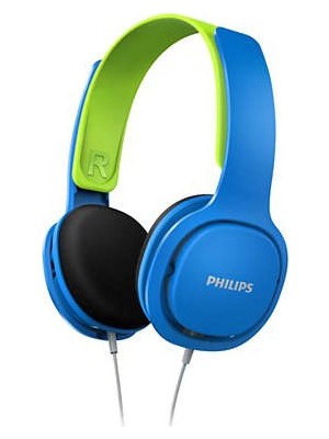 Philips SHK2000BL Kablolu Kulak Üstü Çocuk Kulaklığı 85dB - Mavi Yeşil