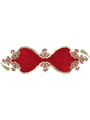 Diva Home Osmanlı Oval Desenli Tekli Kadife Runner