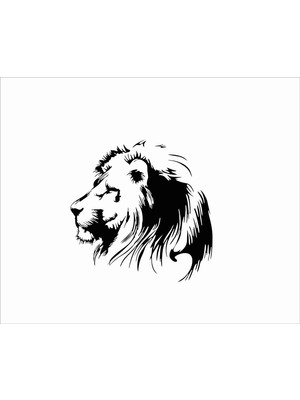 Stickermarket Aslan Sticker Siyah