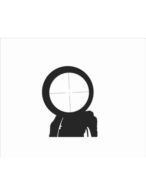 Stickermarket Silah Sticker Siyah