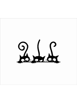 Stickermarket Kedi Sticker Beyaz