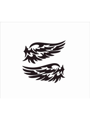 Stickermarket Melek Kanadı Sticker Beyaz