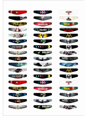Stickermarket Dualshock Lightbar Renkli Sticker Seti