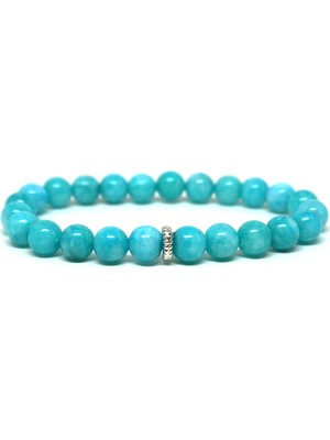 Bi'Bileklik Turkuaz Renk Akik Taşı Bileklik