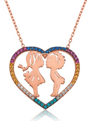 Ervanur Gümüş İki Aşık Kolye