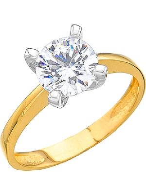 Harem Altın 14 Ayar Altın Tektaş Yüzük E338