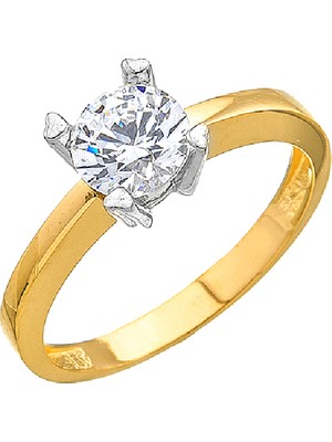 Harem Altın 14 Ayar Altın Tektaş Yüzük E339