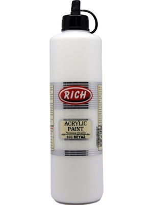 Rich 100 BEYAZ Akrilik Boya 500cc