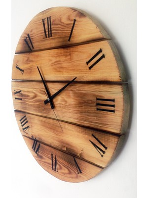 Markakanvas Ahşap YAKMA Duvar Saati