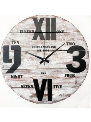 Markakanvas Ahşap Eskitme Duvar Saati