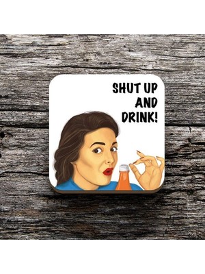 KagitoShut Up & Drink Bardak Altlığı Seti (10 Adet)