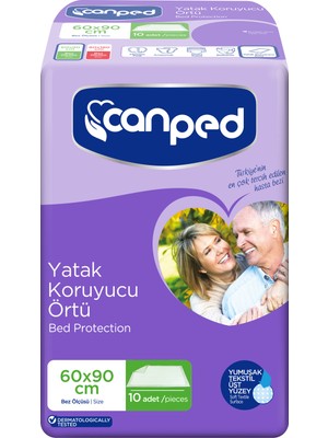 Canped Yatak Koruyucu Örtü - 10 Adet, Dermatolojik Olarak Test Edilmiş, 60x90 cm, Ekstra Koruma, Tek Beden