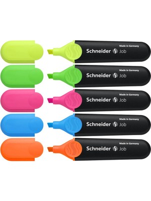 Schneider Job Fosforlu Kalem Karışık Renk 5'li