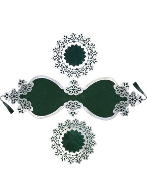 Diva home OSMANLI KADİFE DERİ 3 PARÇA RUNNER SET