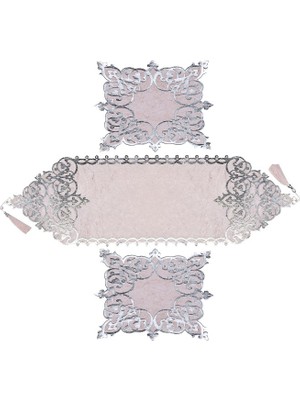 Diva home OSMANLI KADİFE DERİ 3 PARÇA LUX RUNNER SET