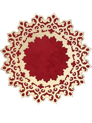 Diva home KADİFE ÜSTÜ DERİLİ TEKLİ TABAK ALTLIK