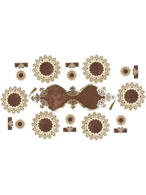 Diva home AMERİKAN KADİFE OVAL RUNNER SERVİS TAKIMI