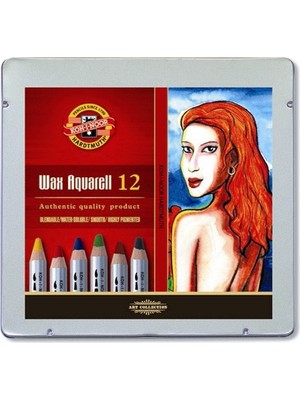 Koh-i Noor Wax Aquarell Sulandırılabilir Mum Boyası 12'li N:8282