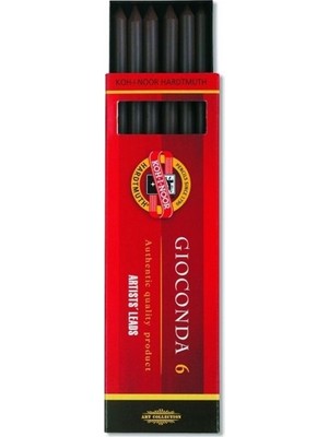 Koh-i-Noor Gioconda Grafit Uç 6B Sanatsal Malzeme 6 Adet Koyu Renkli Kalem Seti