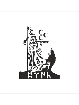 Stickermarket Bozkurt Araç Sticker Beyaz Renk