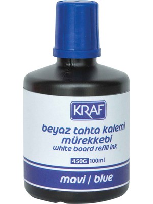 Kraf Beyaz Tahta Kalem Mürekkebi 100Ml Mavi 450G