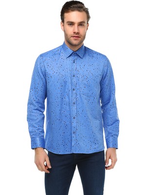 Varetta Erkek Mavi Pamuklu Cepli Uzun Kol Gömlek