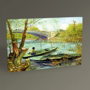 Tablo 360 - Vincent Van Gogh İlkbaharda Balık Avı Tablo 45X30