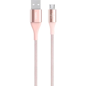 F2CU051BT04-C00 Premium Kevlar Micro USB 2.4A Kablo 1.2 m - Rose Gold