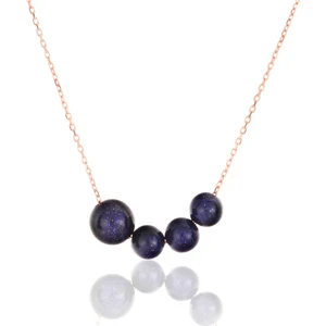 925 Ayar Gümüş Yıldız Taşı Kolye Rchalk1055