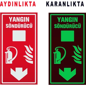 Fotolümen Yangın Söndürme Cihazı Gösterir Levha
