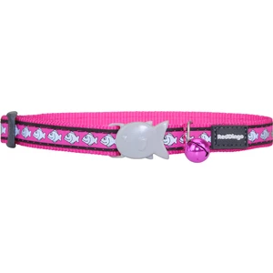 Reddingo Fosforlu Balık Desenli Pembe Kedi Boyun Tasması 12 Mm