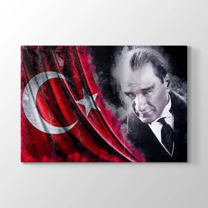 TabloShop - Türk Bayraklı Atatürk Tablosu