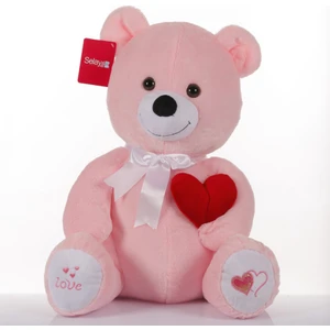Selay Kalpli Peluş Ayı 50 cm - Pembe