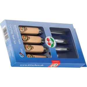 Oyma Seti 4 Parça Kirschen(Çift Kiraz) Model No 3424 Ahşap Saplı