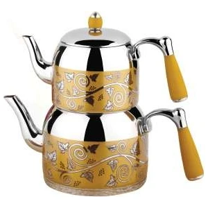 Özkent Armine Desenli Mini Çaydanlık Sarı