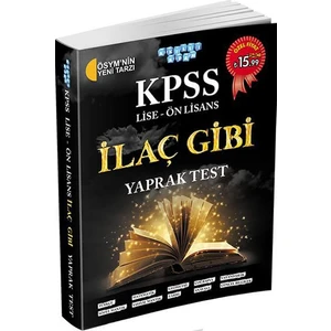 Akıllı Adam Kpss Lise Ön Lisans İlaç Gibi Yaprak Test