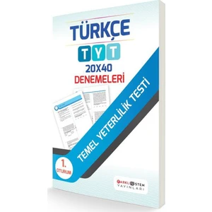 Farklı Sistem Tyt 1. Oturum Türkçe 20X40 Denemeleri