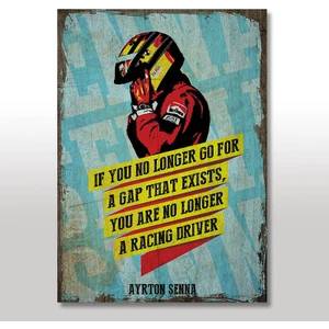 Ahşap Tablo Ayrton Senna 25x35 Cm