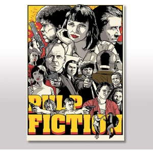Ahşap Tablo Pulp Fiction Ucuz Roman 35x50 Cm