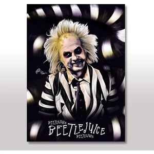 Tablomega Ahşap Tablo Beetle Juice Beter Böcek 35x50 Cm
